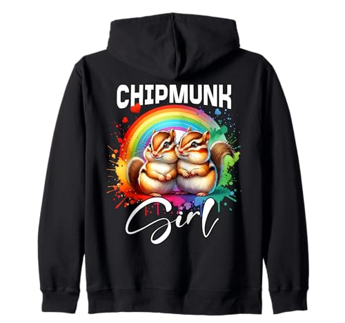 Chipmunk Mädchen Streifenhörnchen Kapuzenjacke von Streifenhörnchen Designs Damen