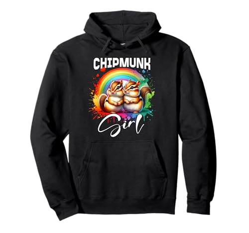 Chipmunk Mädchen Streifenhörnchen Pullover Hoodie Chipmunk Mädchen Streifenhörnchen Pullover Hoodie von Streifenhörnchen Designs Damen