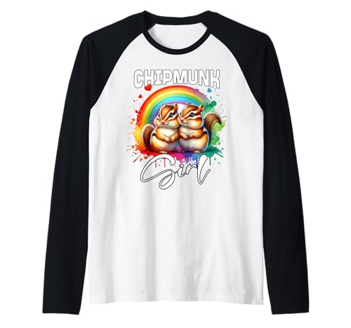 Chipmunk Mädchen Streifenhörnchen Raglan Chipmunk Mädchen Streifenhörnchen Raglan von Streifenhörnchen Designs Damen