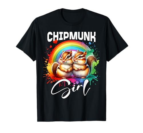 Chipmunk Mädchen Streifenhörnchen T-Shirt von Streifenhörnchen Designs Damen