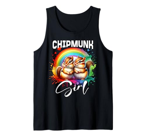 Chipmunk Mädchen Streifenhörnchen Tank Top Chipmunk Mädchen Streifenhörnchen Tank Top von Streifenhörnchen Designs Damen