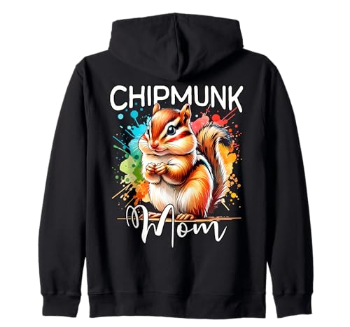 Chipmunk Mom Streifenhörnchen Mama Kapuzenjacke von Streifenhörnchen Mama Für Damen