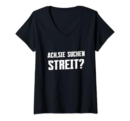 Damen Ach sie suchen Streit T-Shirt mit V-Ausschnitt Damen Ach sie suchen Streit T-Shirt mit V-Ausschnitt von Streit outfit