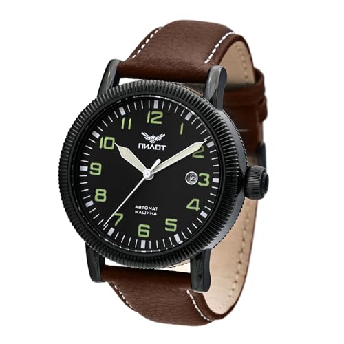 Strela Pilot 43mm Automatik Militär Fliegeruhr mechanisch B-Uhr militär Borduhr Jagdflieger von Strela