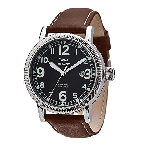 Strela Pilot Germany Fliegeruhr Miyota 8215 43mm Klassische automatische mechanische Retro Automatik Uhr mit Handaufzug B-Uhr von Strela