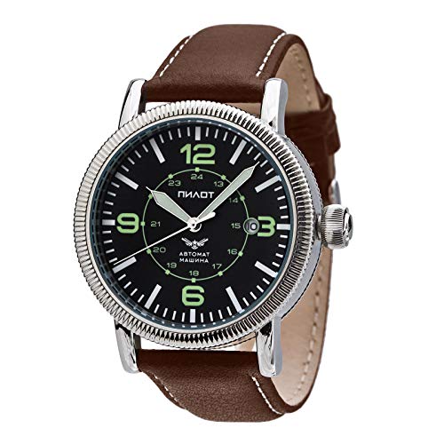 Strela Pilot Germany Fliegeruhr Miyota 8215 43mm Moderne automatische mechanische Retro Automatik Uhr mit Handaufzug B-Uhr von Strela