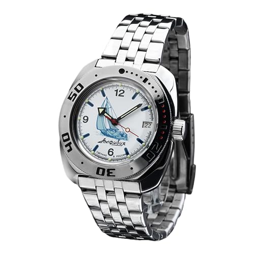 Strela VOSTOK Wostok Amphibian 2416/710615 20 ATM Military Taucheruhr 200m wasserdicht Automatik russische mechanische selbstaufziehende Uhr aus Russland von Strela