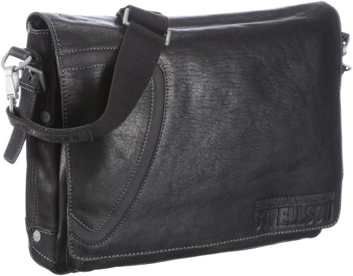 Strellson Waterloo Messenger MH 4010000015, Herren Messengertaschen, Schwarz (black 900), 40x32x10 cm (B x H x T) von Strellson Premium