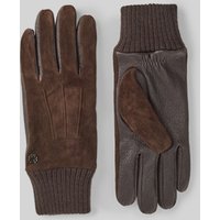 Fingerhandschuhe Leder-Mix, braun von Strellson