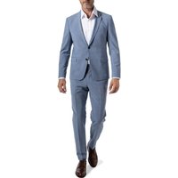 Strellson Herren Anzug blau Wolle meliert Slim Fit von Strellson