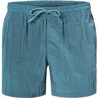 Strellson Herren Badeshorts blau Mikrofaser unifarben von Strellson