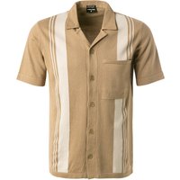 Strellson Herren Kurzarmhemd beige gestreift von Strellson