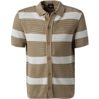 Strellson Herren Kurzarmhemd beige gestreift von Strellson