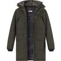 Strellson Herren Funktionsparka grün Mikrofaser unifarben von Strellson