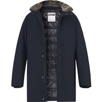 Strellson Herren Parka blau Mikrofaser unifarben von Strellson