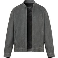 Strellson Herren Lederjacke grau Ziegenvelours unifarben von Strellson