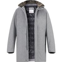 Strellson Herren Parka grau Mikrofaser unifarben von Strellson