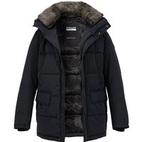 Strellson Herren Steppjacke schwarz Mikrofaser unifarben von Strellson