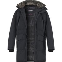 Strellson Herren Funktionsparka schwarz Mikrofaser unifarben von Strellson