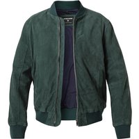 Strellson Herren Lederblouson grün Ziegenvelours unifarben von Strellson