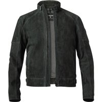 Strellson Herren Lederjacke grau Lammvelours unifarben von Strellson