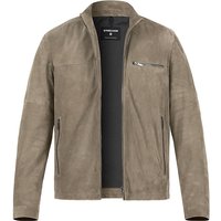 Strellson Herren Lederjacke grau unifarben von Strellson