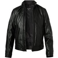 Strellson Herren Lederjacke schwarz Lammnappa unifarben von Strellson