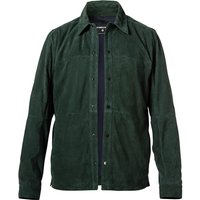 Strellson Herren Overshirt grün Ziegenvelours unifarben von Strellson