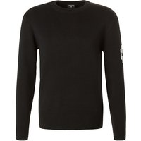 Strellson Herren Pullover Schwarz unifarben von Strellson
