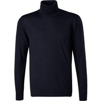 Strellson Herren Rollkragenpullover blau Merinowolle unifarben von Strellson