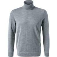 Strellson Herren Rollkragenpullover grau Merinowolle unifarben von Strellson