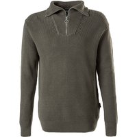 Strellson Herren Troyer grün Baumwolle unifarben von Strellson