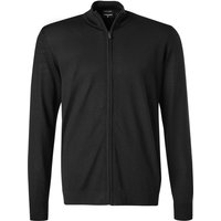 Strellson Herren Cardigan schwarz Merinowolle unifarben von Strellson