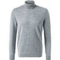 Strellson Herren Rollkragenpullover grau Merinowolle unifarben von Strellson