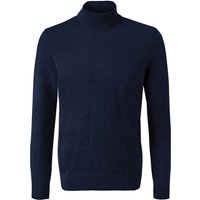 Strellson Herren Rollkragenpullover blau Merinowolle unifarben von Strellson