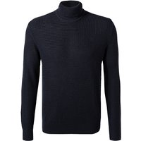 Strellson Herren Rollkragenpullover blau Wolle unifarben von Strellson