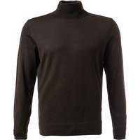 Strellson Herren Rollkragenpullover braun Merinowolle unifarben von Strellson