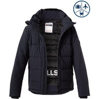 Strellson Herren Steppjacke blau Mikrofaser unifarben von Strellson