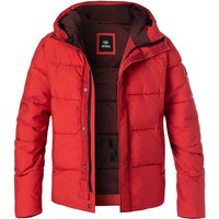 Strellson Herren Steppjacke rot Mikrofaser unifarben von Strellson