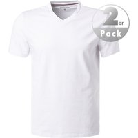 Strellson Herren T-Shirts weiß Baumwolle unifarben von Strellson