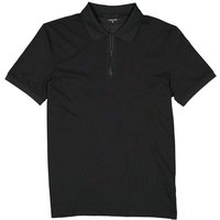 Strellson Herren Zip-Polo schwarz Baumwoll-Piqué von Strellson