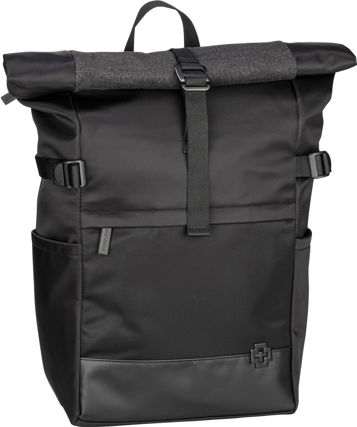 Strellson Canada Water Eddie Backpack LVF  in Schwarz (15.2 Liter), Rolltop Rucksack von Strellson