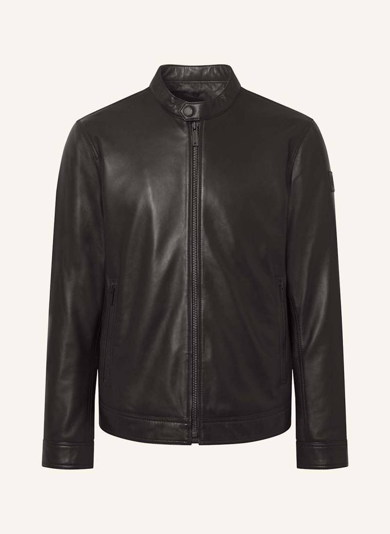 Strellson Lederjacke Jace Slim schwarz von Strellson