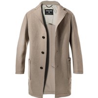 Strellson Herren Mantel beige Schurwolle unifarben von Strellson