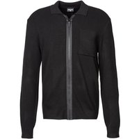 Strellson Herren Cardigan schwarz Viskose unifarben von Strellson