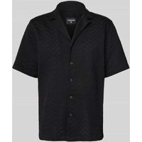 Strellson Regular Fit Freizeithemd mit 1/2-Arm Modell 'Carlo' in Black, Größe XXL von Strellson