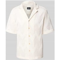 Strellson Regular Fit Freizeithemd mit Lochstrickmuster Modell 'CLIRO2' in Offwhite, Größe XXL von Strellson