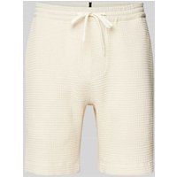 Strellson Regular Fit Shorts mit Strukturmuster Modell 'Hiro' in Offwhite, Größe XXL von Strellson