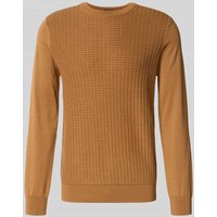 Strellson Regular Fit Strickpullover aus Baumwolle Modell 'ADRIAN' in Camel, Größe XXL von Strellson