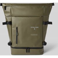 Strellson Rucksack mit Label-Print Modell 'sebastian' in Oliv, Größe 1 von Strellson